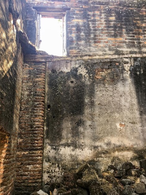 Vieux bâtiment abandonné, la nature repousse la brique