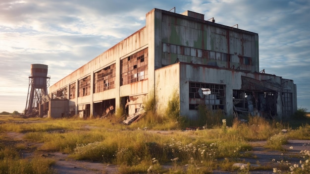 Un vieux bâtiment abandonné