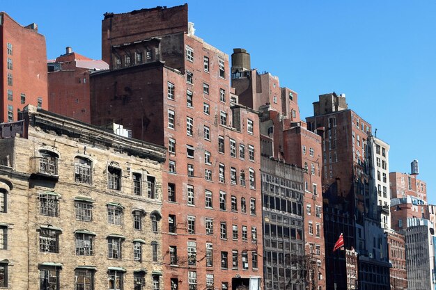 Photo vieux bâtiments de la ville de style ny ai générés