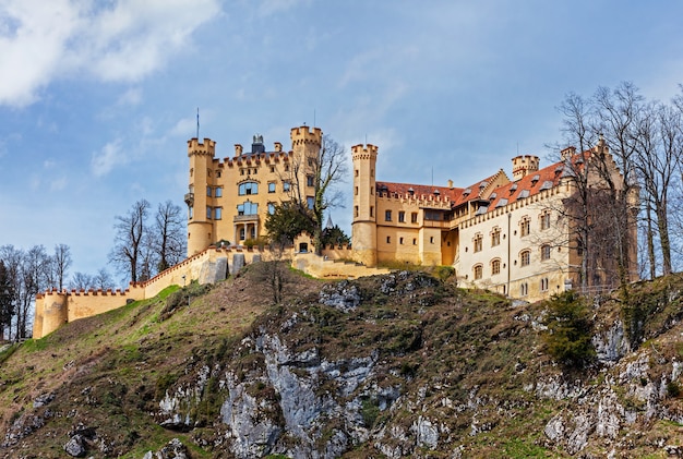 Photo vieux château de hohenschwangau en allemagne