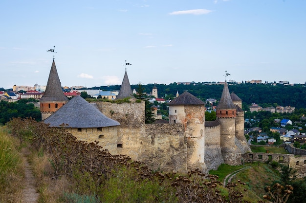 Vieux château médiéval de château dans Kamianets-Podilskyi extérieur