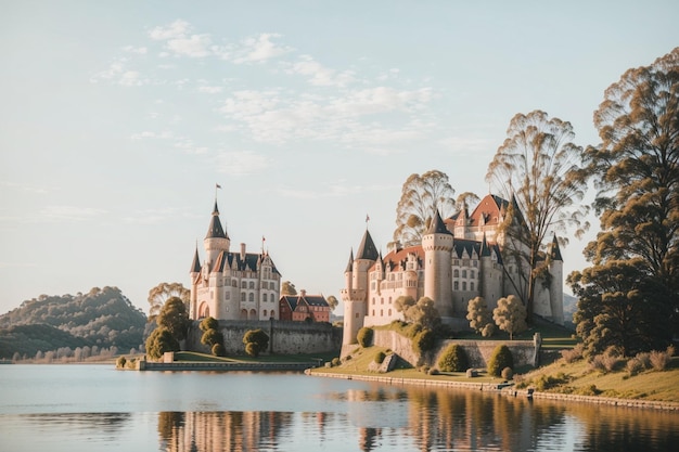 vieux château près de l'eau