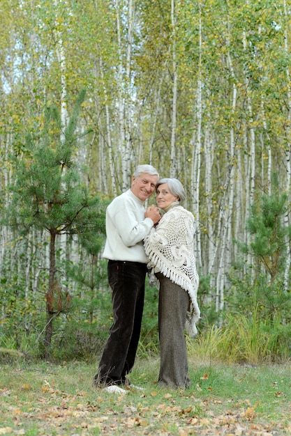 Vieux couple au parc