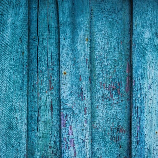 Vieux fond antique en bois de planches bleues délabrées