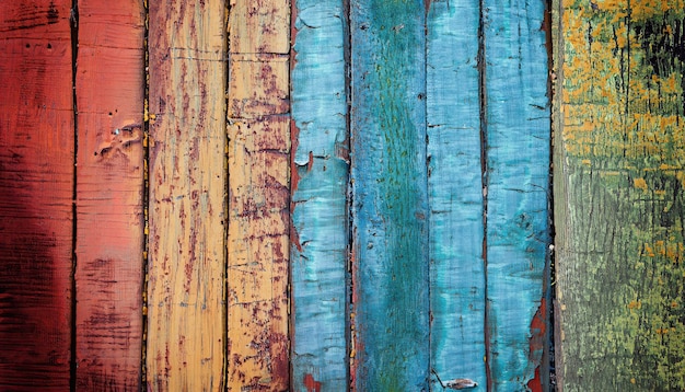 Vieux fond de bois coloré grungy