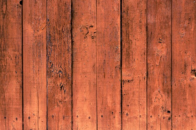 Vieux fond en bois avec des planches brunes verticales.