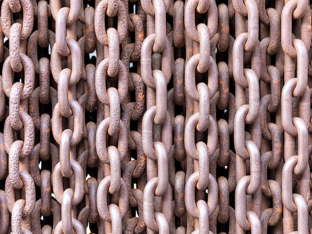 Vieux fond de chaînes rouillées