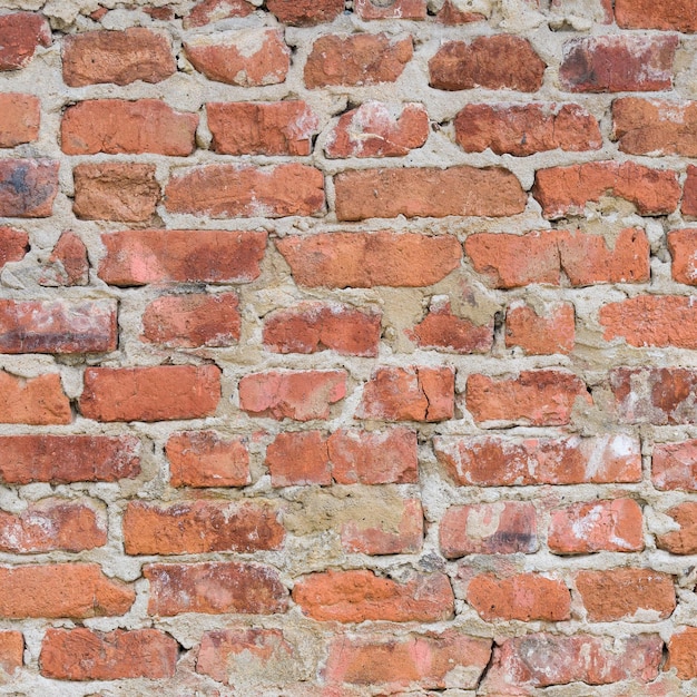 Le vieux fond grunge de texture de mur de briques rouges peut être utilisé pour la décoration intérieure