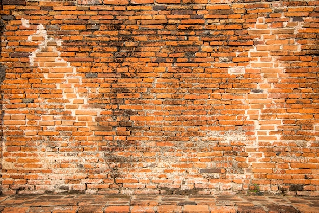 vieux fond de mur de brique rouge est parfait pour les concepteurs de maison de style mur vintage.