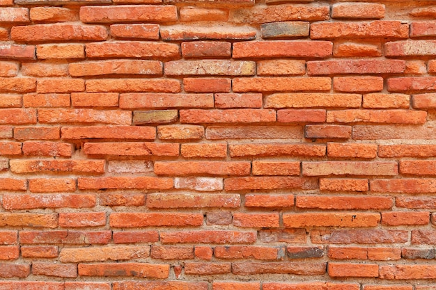 Vieux fond de mur de brique rouge