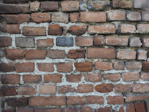 Vieux fond de mur de brique rouge