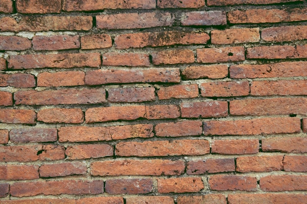 Vieux fond de mur de briques rouges