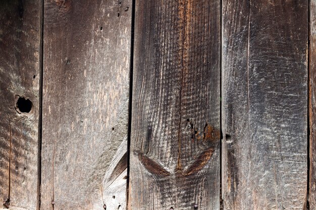 Vieux fond de planche en bois non peint