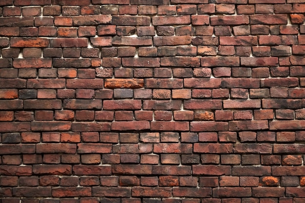 Vieux fond de texture de mur de brique rouge