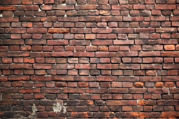 Vieux fond de texture de mur de brique rouge