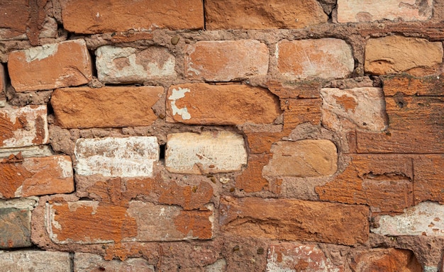 Vieux fond de texture de mur de brique usée rouge effet Vintage