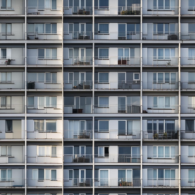 Photo vieux immeuble d'appartements avec balcon sans couture