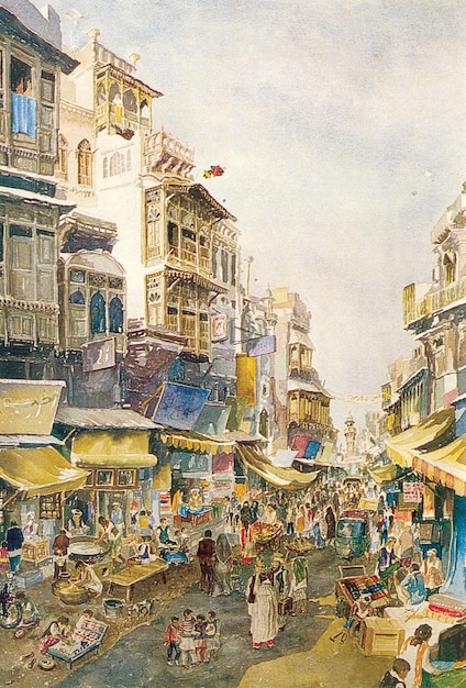 vieux lahore pakistan culture peinture à l'eau2
