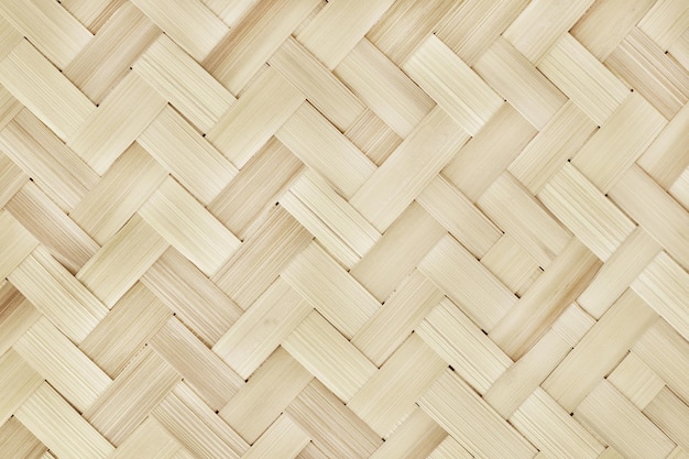Photo vieux motif de tissage de bambou tissé fond de texture de tapis de rotin