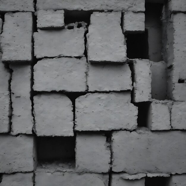 Vieux mur de béton en noir et blanc mur de ciment mur de fond de mur cassé texture