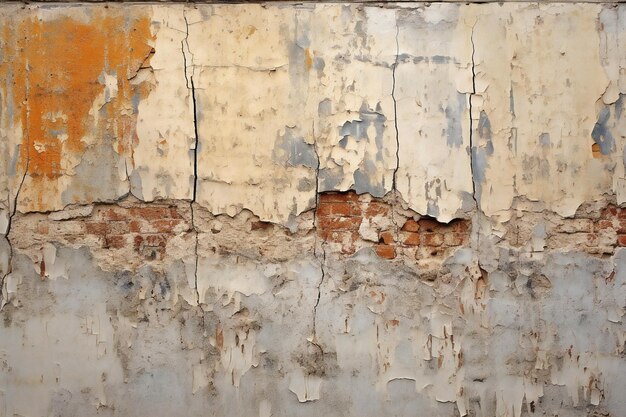 Vieux mur de béton avec peinture peeling Arrière-plan abstrait pour la conception