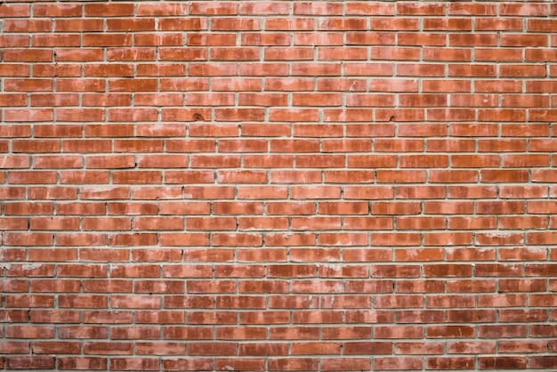 Vieux mur de brique réaliste en brique rouge dans différents shads.