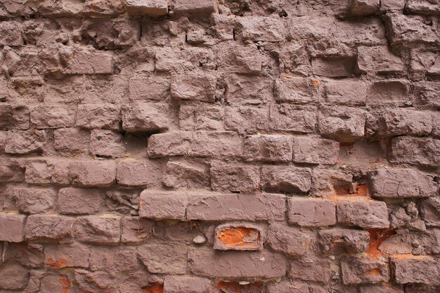 Un vieux mur de briques minable en plein écran