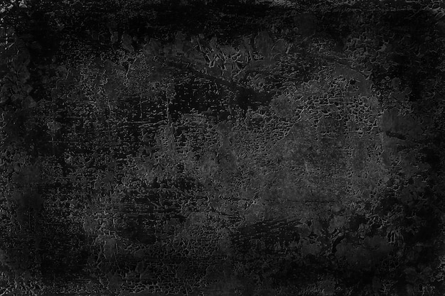 Vieux mur noir fond de béton fissuré / texture noire abstraite, vieux fond vintage