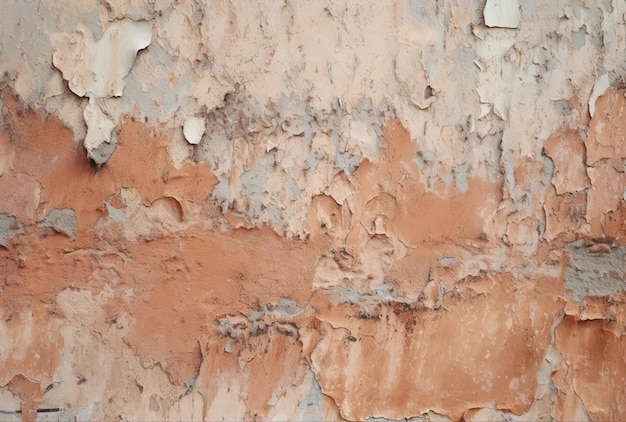 un vieux mur avec de la peinture pelée dans le style de l'huile hyperréaliste