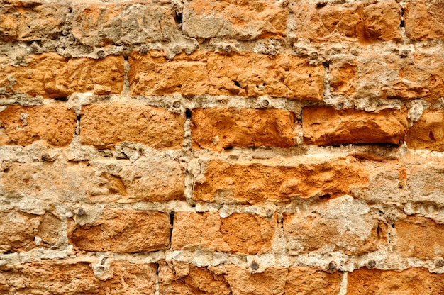 Vieux mur rugueux de brique rouge grunge texture