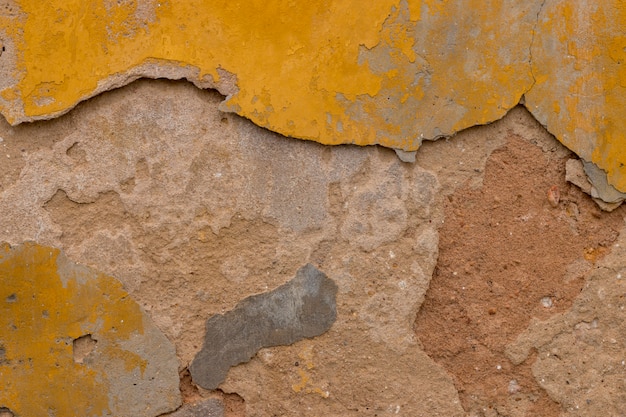 Vieux mur de texture jaune