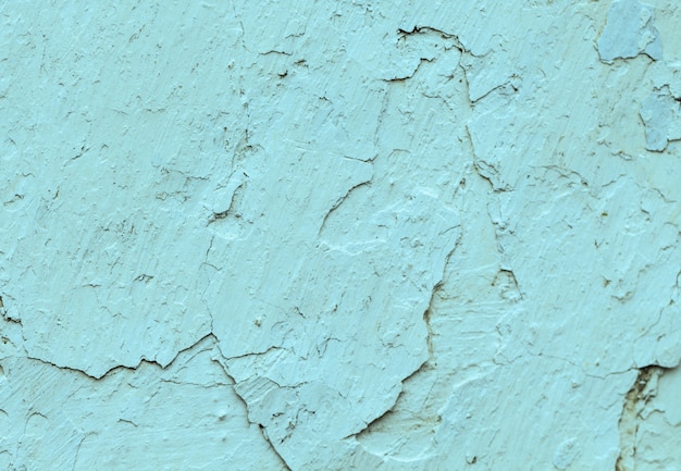 Vieux murs de béton bleu avec peinture de fissures, pièce pour la conception,