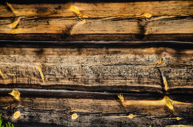 Vieux panneau sépia en bois antique vieilli rustique de cru avec les lacunes horizontales, les planches et les interstices