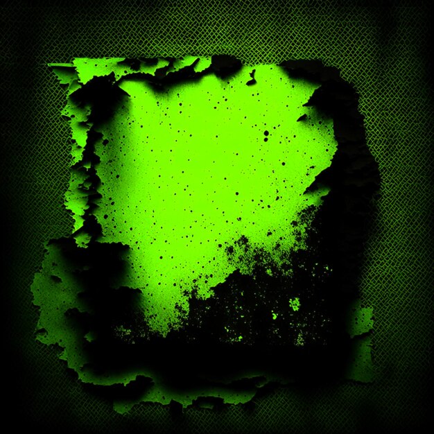 Vieux papier texture noir et fond vert jaune néon