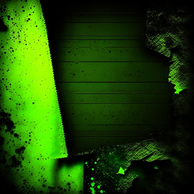 Vieux papier texture noir et fond vert jaune néon