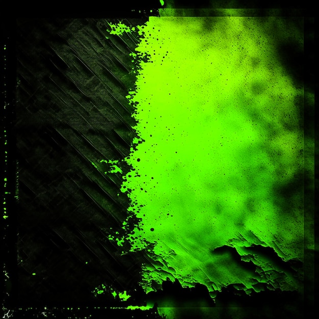 Vieux papier texture noir et fond vert jaune néon