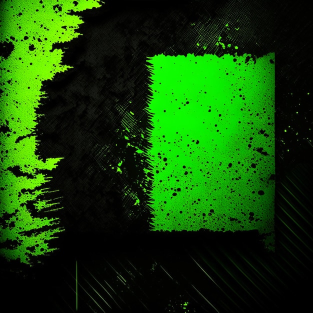 Vieux papier texture noir et fond vert jaune néon