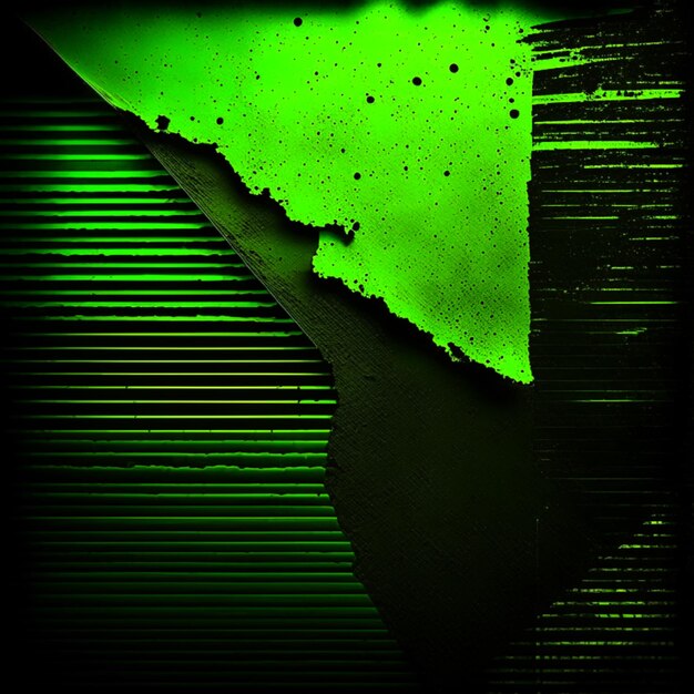 Vieux papier texture noir et fond vert jaune néon