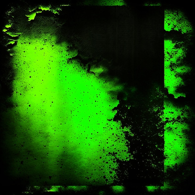 Vieux papier texture noir et fond vert jaune néon