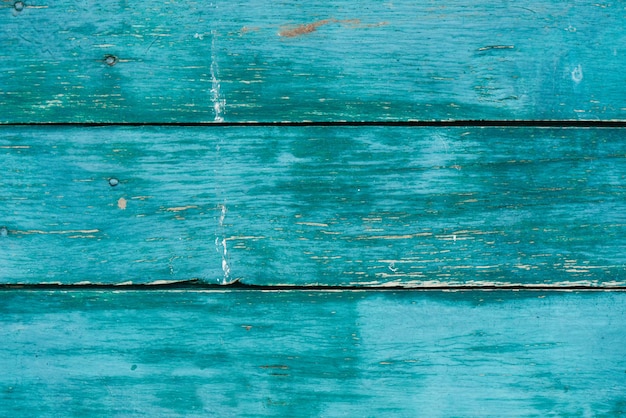 Vieux plan rapproché de planche de bois turquoise