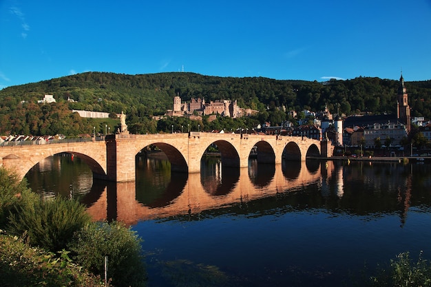 Le vieux pont à Heidelberg Allemagne