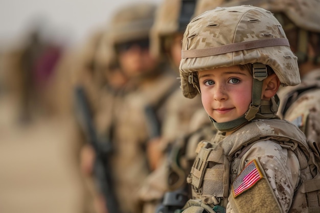 Vigilance militaire sécurisée pour la sécurité des enfants