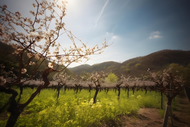 La vigne au printemps