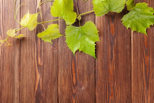 Vigne sur table en bois