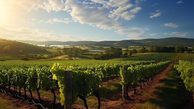 un vignoble avec vue