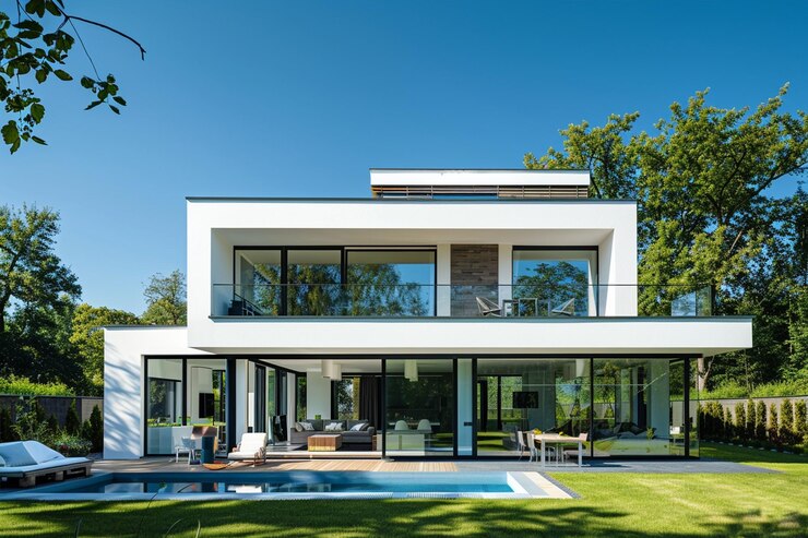 Villa moderne à deux étages avec piscine
