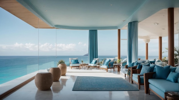 villa avec vue sur l'océan pour les vacances et la station balnéaire de luxe maison de plage la belle de la mer 10