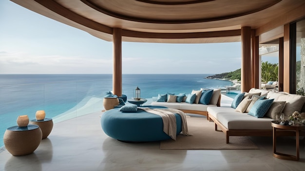 villa avec vue sur l'océan pour les vacances et la station balnéaire luxueuse maison de plage la belle de la mer 6
