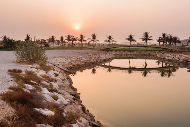 Village d'Al Hamra au lever du soleil