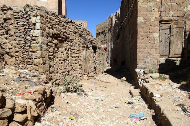 Village d'Al Manakhah dans les montagnes du Yémen